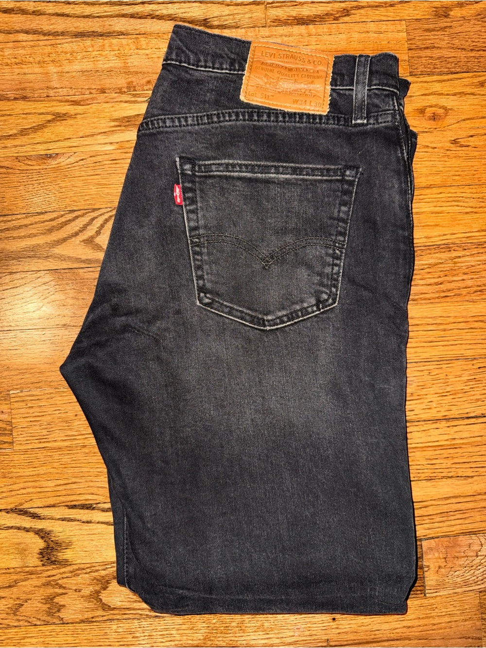 Levi's Premium 511 Black Denim Jeans - 34x30